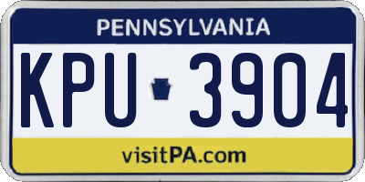 PA license plate KPU3904