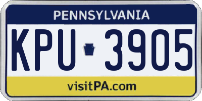 PA license plate KPU3905