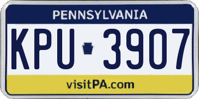PA license plate KPU3907