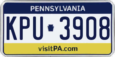 PA license plate KPU3908