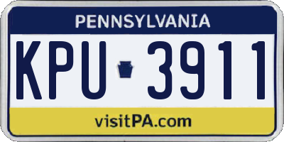 PA license plate KPU3911