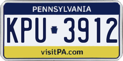 PA license plate KPU3912
