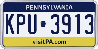 PA license plate KPU3913