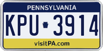 PA license plate KPU3914