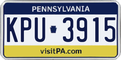 PA license plate KPU3915