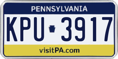 PA license plate KPU3917
