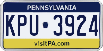 PA license plate KPU3924