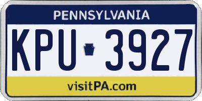 PA license plate KPU3927