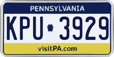 PA license plate KPU3929