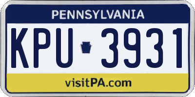 PA license plate KPU3931