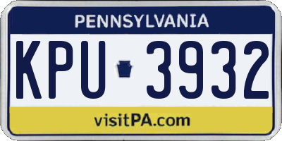 PA license plate KPU3932