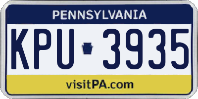 PA license plate KPU3935