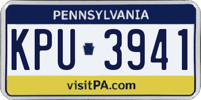 PA license plate KPU3941