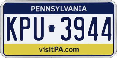 PA license plate KPU3944