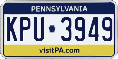 PA license plate KPU3949
