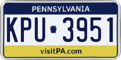 PA license plate KPU3951