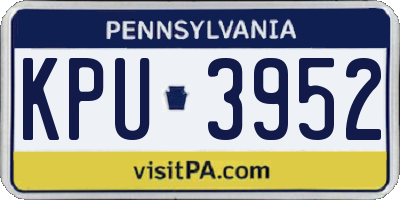 PA license plate KPU3952