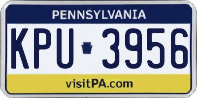 PA license plate KPU3956