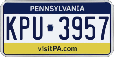 PA license plate KPU3957