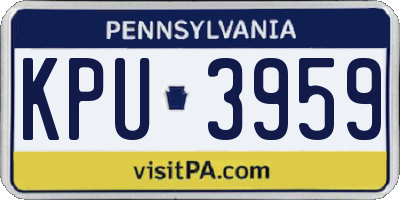 PA license plate KPU3959