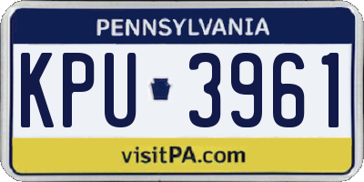 PA license plate KPU3961