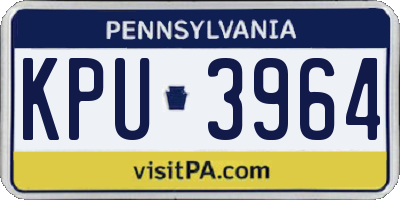PA license plate KPU3964