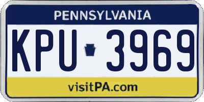 PA license plate KPU3969