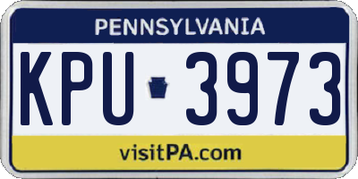 PA license plate KPU3973