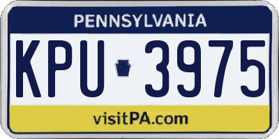 PA license plate KPU3975