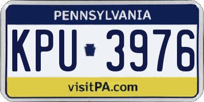 PA license plate KPU3976