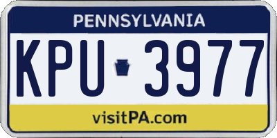 PA license plate KPU3977