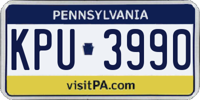 PA license plate KPU3990