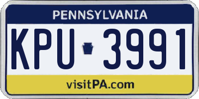 PA license plate KPU3991