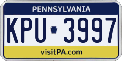 PA license plate KPU3997