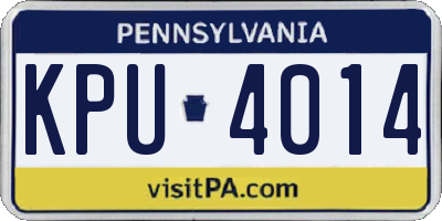 PA license plate KPU4014