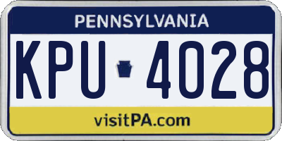 PA license plate KPU4028