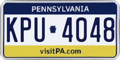 PA license plate KPU4048