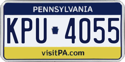 PA license plate KPU4055