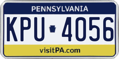 PA license plate KPU4056