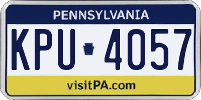 PA license plate KPU4057