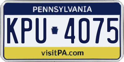 PA license plate KPU4075