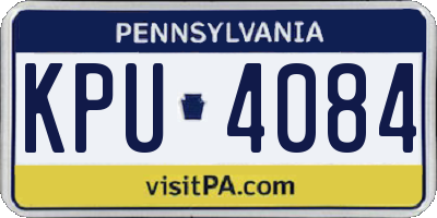 PA license plate KPU4084