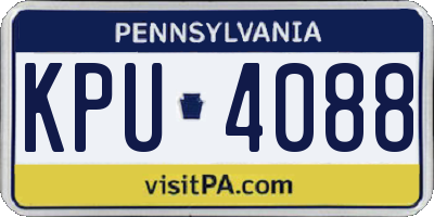 PA license plate KPU4088