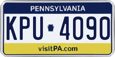 PA license plate KPU4090