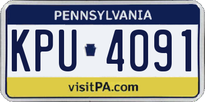 PA license plate KPU4091