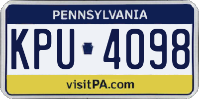 PA license plate KPU4098