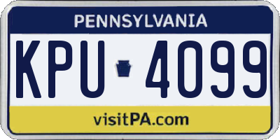 PA license plate KPU4099