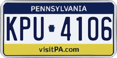 PA license plate KPU4106