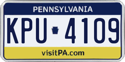 PA license plate KPU4109