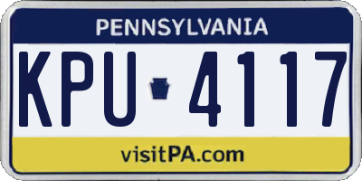 PA license plate KPU4117